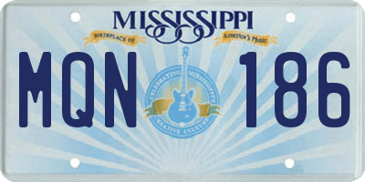 MS license plate MQN186