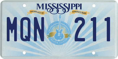 MS license plate MQN211
