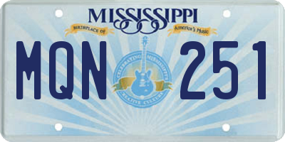 MS license plate MQN251