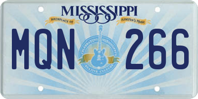 MS license plate MQN266