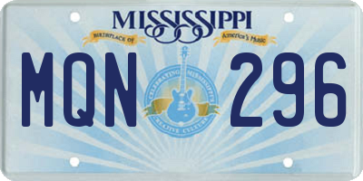 MS license plate MQN296