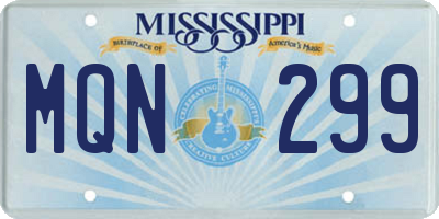 MS license plate MQN299