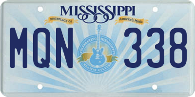 MS license plate MQN338