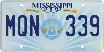 MS license plate MQN339