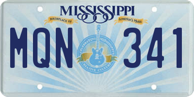 MS license plate MQN341