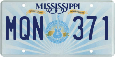 MS license plate MQN371