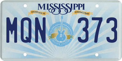 MS license plate MQN373