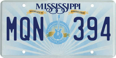 MS license plate MQN394