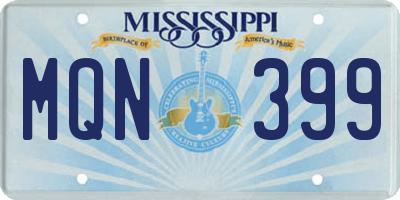 MS license plate MQN399
