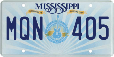 MS license plate MQN405