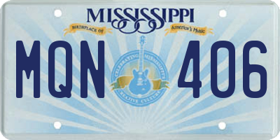 MS license plate MQN406