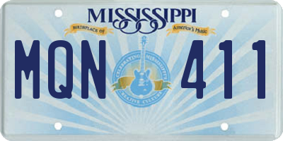 MS license plate MQN411