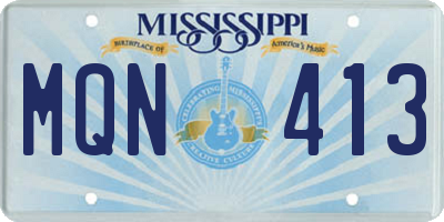 MS license plate MQN413