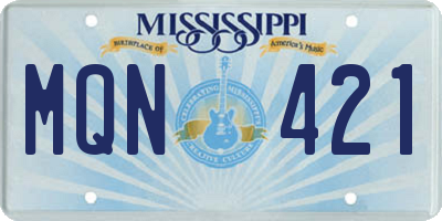 MS license plate MQN421