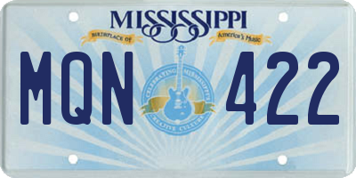 MS license plate MQN422
