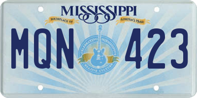 MS license plate MQN423