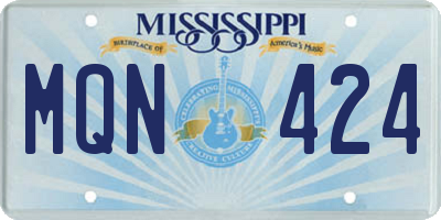 MS license plate MQN424