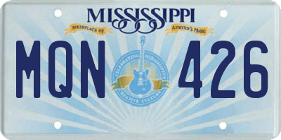MS license plate MQN426