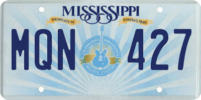 MS license plate MQN427