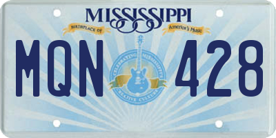 MS license plate MQN428