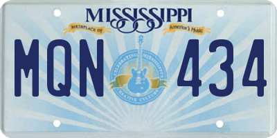 MS license plate MQN434