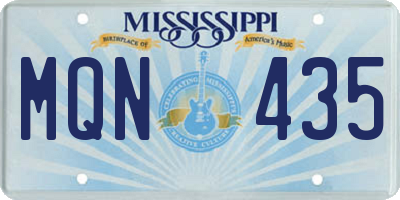 MS license plate MQN435