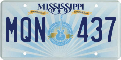 MS license plate MQN437