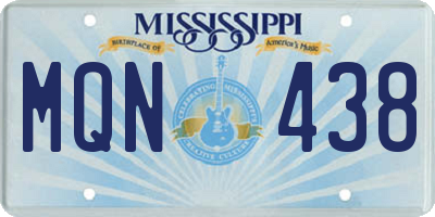 MS license plate MQN438