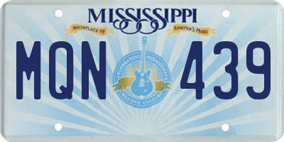 MS license plate MQN439