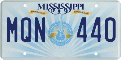 MS license plate MQN440