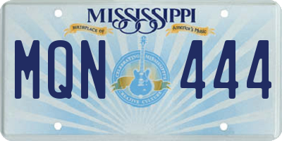 MS license plate MQN444