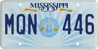 MS license plate MQN446