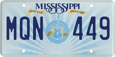 MS license plate MQN449