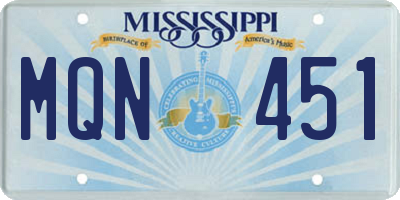 MS license plate MQN451