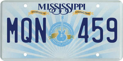 MS license plate MQN459
