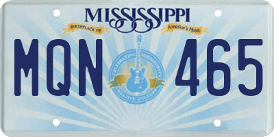 MS license plate MQN465