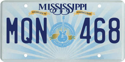 MS license plate MQN468