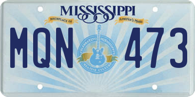 MS license plate MQN473