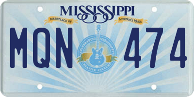 MS license plate MQN474