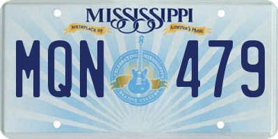 MS license plate MQN479
