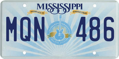 MS license plate MQN486