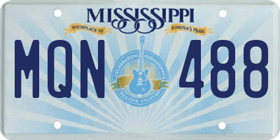 MS license plate MQN488