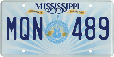 MS license plate MQN489