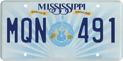 MS license plate MQN491