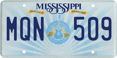 MS license plate MQN509
