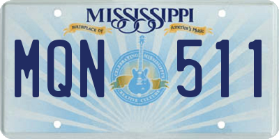 MS license plate MQN511