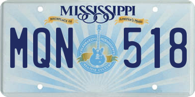 MS license plate MQN518
