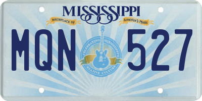 MS license plate MQN527