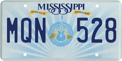 MS license plate MQN528