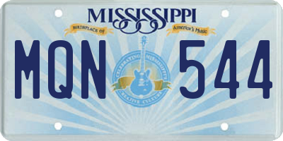 MS license plate MQN544